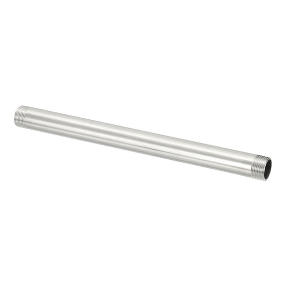 304 Stainless Steel Pipe Fitting, 3/4" BSP Male x 3/4" BSP Male Threaded 12" Length Nipple Cast Pipe