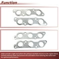 thumbnail image 5 of 2 Pcs Exhaust Manifold Header Gasket for Toyota Supra 1993-1998 Engine Manifold Exhaust Gasket No.1717346020/1717346050, 5 of 6
