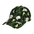 thumbnail image 2 of Baseball Cap, Calla Lily Flowers Black Trucker Hats Women Dad Hat For Workouts - Baseball Hat Adjustable Size, 2 of 2