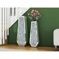 thumbnail image 3 of SHYFOY 24" Glam Tall Crushed Diamond Floor Vase Mirror Flowers Floor Vase Glass Vases for Home Decor, 3 of 6