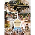 thumbnail image 5 of Black Gold Marble Table Cloth, Modern Geometric Textured Waterproof Tablecloth for Square Tables, Reusable Washable Fabric Table Cover for Restaurant Kitchen Dining Tables 54"x54", 5 of 6
