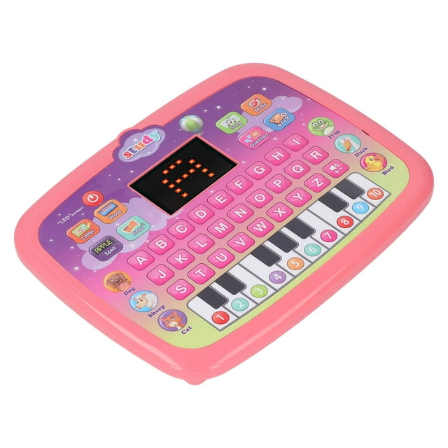 Kids Learning Tablet, LED Screen Kids Talking Tablet Battery Powered ABS For Above 3 Years Old For Home Orange,Blue