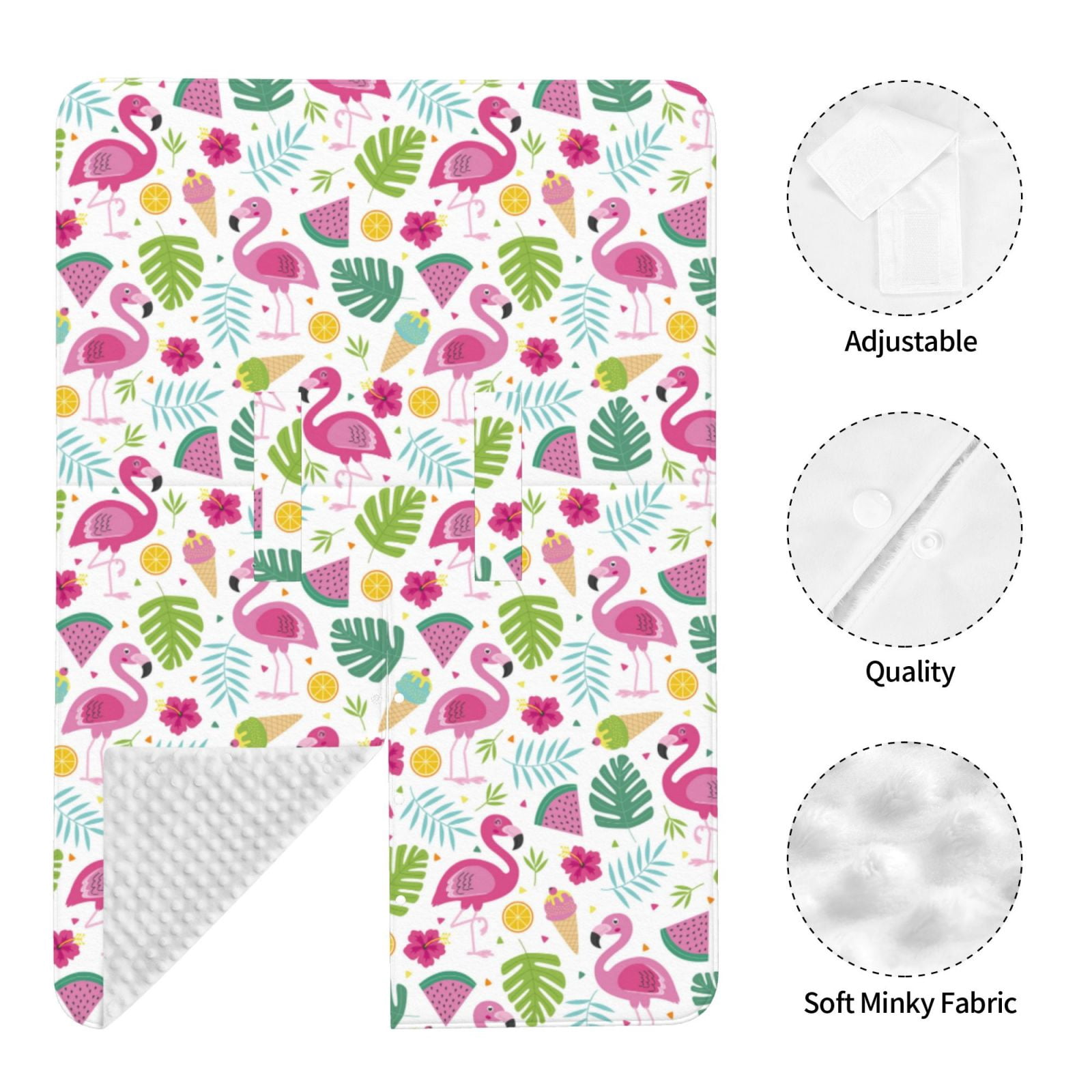 Naloa Cute Flamingo Baby Car Seat Cover, Breathable Baby Carrier Cover, Multiuse Baby Carrier Cover & Nursing Breastfeeding Cover