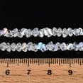 thumbnail image 4 of Electroplate Transparent Glass Beads Strands Triangle AB color Plated Faceted Clear 3~3.5x4~4.5x4~4.5mm Hole: 0.8mm about 121~131pcs/strand 14.37~15.35 inch(36.5~39cm), 4 of 4
