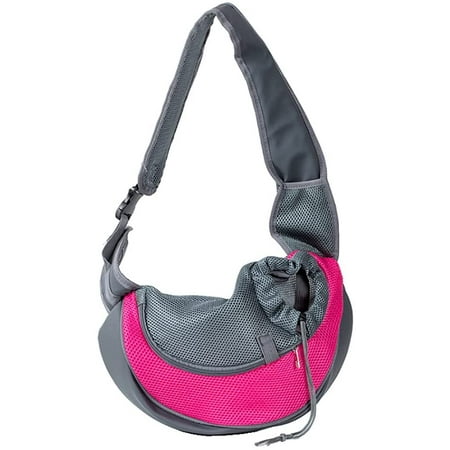 DanceeMangoos Pet Dog Sling Carrier  Breathable Mesh Portable Travel Safe Pet Sling Shoulder Bag Carrier with Adjustable Non-Slip Shoulder Strap for Small Dogs Cats Puppy