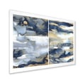 thumbnail image 2 of Designart 'Gold and Dark Blue Abstract II' Modern Framed Art Print, 2 of 4