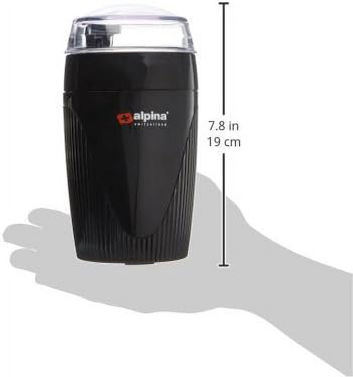 Alpina SF-2818 Electric Coffee/Spice/Nut Grinder for 220/240 Volt Countries (Not for USA), Black