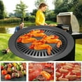 thumbnail image 3 of Barbecue Round Plate Korean BBQ Grill No Burnt Fat N6K5 Smokeless Pan X7A7, 3 of 7