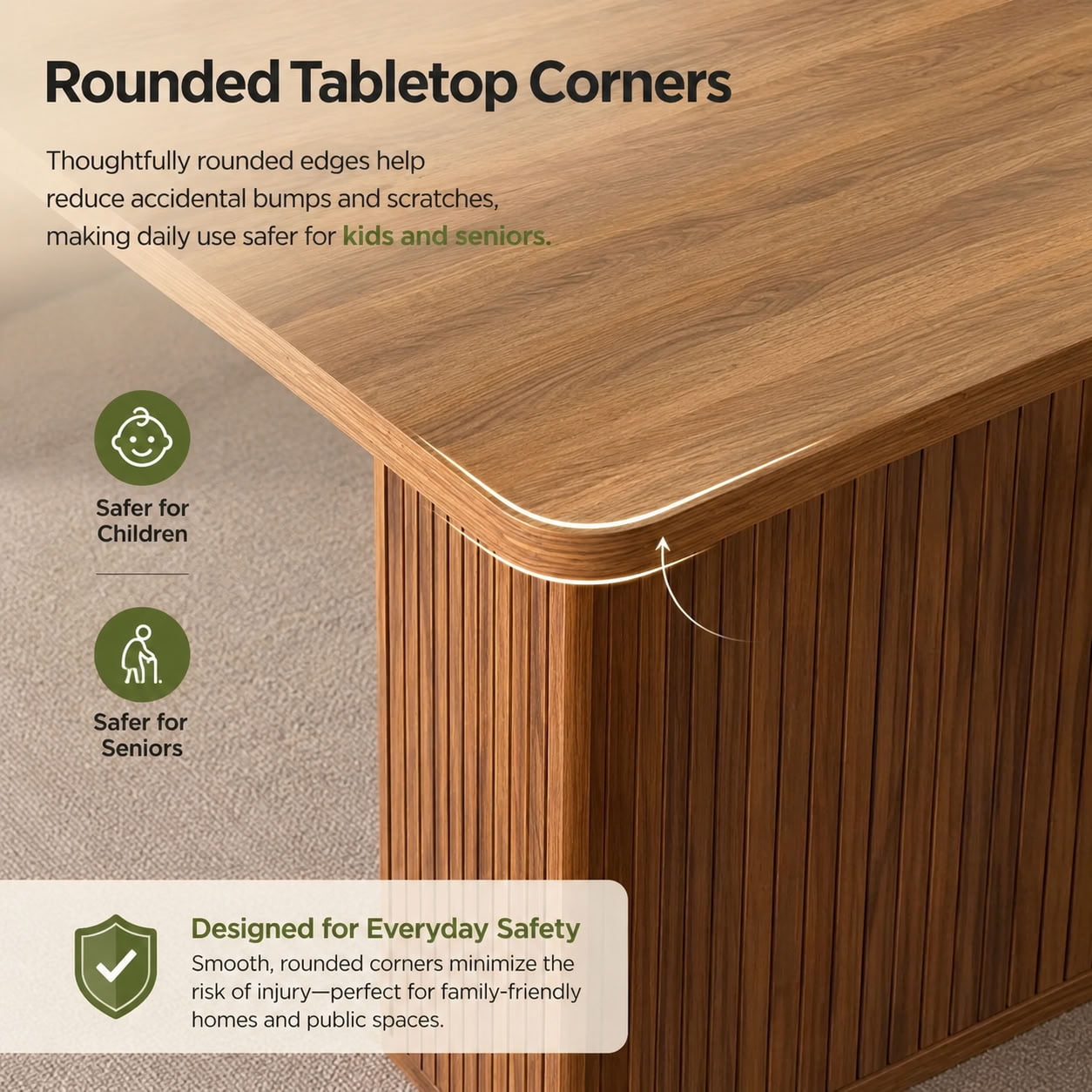 MAYEERTY Extendable Rectangular Dining Table for 6-10, Modern Expandable Kitchen Table with Built-in Storage Cabinet & Hidden Extension Leaf, for Dining Room, Apartment, Kitchen