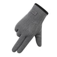 thumbnail image 1 of Guantes cálidos de otoño e invierno para hombres y mujeres, de terciopelo de conejo, de moda para exteriores, para montar a caballo, con forro polar, gruesos, a prueba de frío, con pantalla táctil, 1 of 6