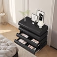 thumbnail image 3 of Dresser for Bedroom, 8 Chest of Drawers with Wide Storage, No Handle, Black, 3 of 5