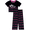 Bluey Black, variant on Kpop Demon Hunters Girls Short Sleeve Sleep Top and Pants Pajama Set, 2-Piece, Sizes 6-12