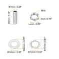 thumbnail image 2 of Unique Bargains M10 Thread 1.18' Lamp Pipe Kit with Lock Nuts Washers Fasteners Assortment Hardware, 2 of 5