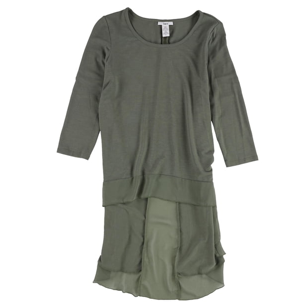 Blusa tipo túnica bar III con Ribete de gasa para mujer verde pequeña