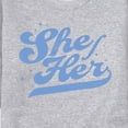 thumbnail image 3 of Instant Message - She Her - Men's Crew Fleece Sweatshirt, 3 of 6