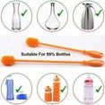 thumbnail image 4 of Silicone Bottle Brush, Water Bottle Cleaning Brush with Long Handle for Cleaning Baby Bottles, Hydro Flasks, Vase, Glassware Green, 4 of 5