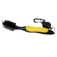 thumbnail image 1 of Cepillo limpio portátil ,  , dobles de Amarillo shamjiam Cepillo para palo de golf de doble cerda, 1 of 9