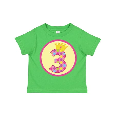 

Inktastic Princess 3rd Birthday Gift Toddler Toddler Girl T-Shirt