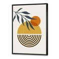 thumbnail image 2 of Designart Botanical Minimalist Leaf With Abstract Shapes IV FLOAT FRAME WALL ART, 2 of 4