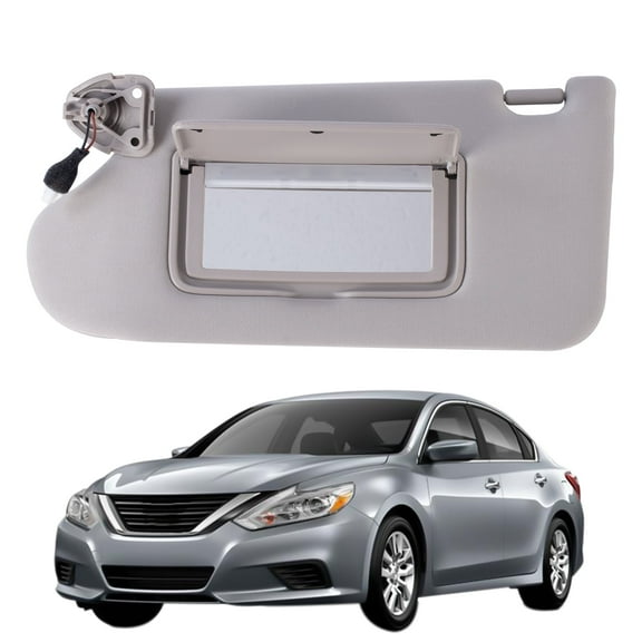 Gray Left Driver Side Sun Visor w/Lights For Nissan Altima 2013-2018 964013TA2A