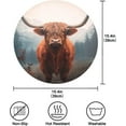 thumbnail image 4 of Coolnut 6PC Place Mats Highland Cow Round Placemat Heat-Resistant Placemats Dining Table Mat Circle Shape 15.4" for Kitchen/Dinner/Party/Restaurant Home Decor Gifts, 4 of 7