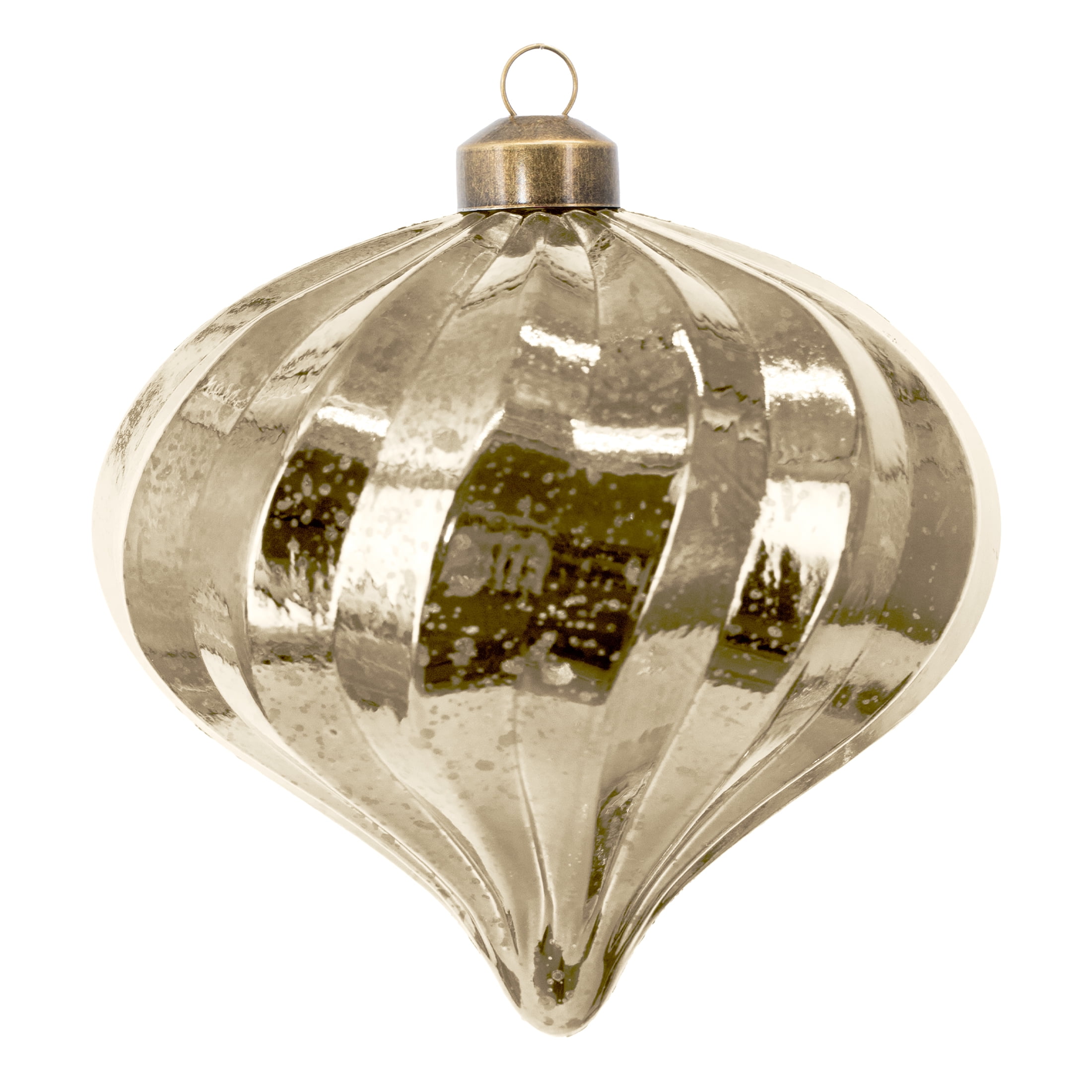 My Texas House 6-Count Gold Mercury-Style Shatterproof Christmas Ornaments