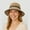 Beige&Black, variant on Packable Crochet Straw Bucket Hat with Two-Tone Design Lightweight Summer Sun Hat for Beach Travel Hiking Outdoor Use - Beige