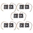 thumbnail image 1 of 5pcs 60mm 6cm DC 12V 3 Pin Computer Case CPU Cooler Cooling Fan Black 2 Pcs, 1 of 4