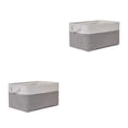 thumbnail image 2 of Billuyoard Limpieza de escritorio: artesanía exquisita para un área de trabajo ordenada Cesta de almacenamiento de ropa de cama Muebles para el Blanco Mezcla Gris 31*21*13 2Conjunto, 2 of 6