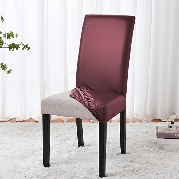 Lunxisen 1 Pcs Stretch Chair Slipcovers Elastic Dining Seat Covers Washable Protectors for Home Kitchen Wedding Banquet Decor