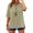 633#Light Green, variant on Embroidered Linen Shirts for Women - V Neck 3/4 Sleeve Length Boho Tops Plus Size 2026 Summer Dressy Casual Blouses Light Green M