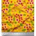 thumbnail image 1 of Soimoi Modal Satin Fabric Leaves,Floral & Flamingo Bird Printed Craft Fabric by The Yard 42 Inch Wide, 1 of 1