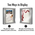 thumbnail image 4 of Marco Shadow Box americano plano plateado de 28 x 35 cm con cristal, 4 of 8