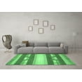 thumbnail image 3 of Ahgly Company Indoor Round Abstract Emerald Green Modern Area Rugs, 6' Round, 3 of 4