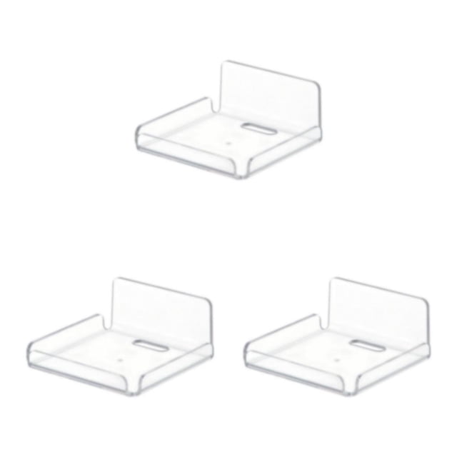 Wisewang Floating Shelf Storage Holder for Living Room Stylish and Practical Clear Bracket Style A 3Set