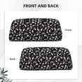 thumbnail image 5 of Uemuo Black White Leaves Printed Leather Pencil Case, Pencil Pouch, Portable Pencil Bag, Pen Case for& Office, 5 of 7