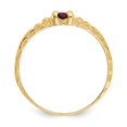 thumbnail image 2 of Diamond2Deal 14K Yellow Gold 3mm Ruby Birthstone Baby Ring Size 3, 2 of 7