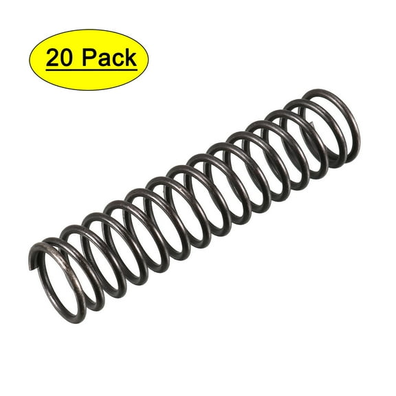 1.2mm Wire Dia 12mm Outer Dia 50mm Long Compression Spring Black 20Pcs