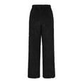 thumbnail image 5 of Women's Fashionable Loose-Fit Trousers Sporty Fleece-Lined Solid-Colour Long Trousers for Warm and Stylish Everyday Use,Black,XL, 5 of 7