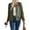 Army Green, variant on Womens Waffle Casual Zip Up Cardigan Jacket Long Sleeve Sweatshirt Lightweight Fall Fashion Loose Outwear Top