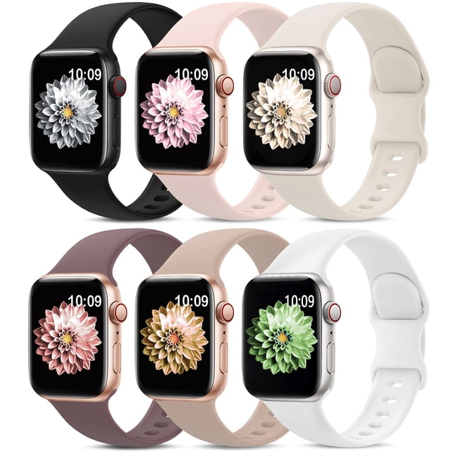 Bandas deportivas compatibles con el Apple Watch, paquete de 6 unidades AMSKY