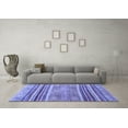 thumbnail image 3 of Ahgly Company Indoor Rectangle Abstract Blue Modern Area Rugs, 2' x 3', 3 of 4