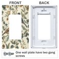 thumbnail image 3 of Yayeee Rocker Switch Wall Plate 2-Gang 4.7"x4.6" Home Decorative Outlet Cover, Green Birds, 3 of 6