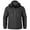 Black, variant on Men's Work Jacket Water Resistant Softshell Fleece Lined Drawstring Hooded Outdoor Hiking Windbreaker Zippered Pockets