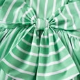 thumbnail image 5 of AUNVITO Toddler Girls Sweet Bow Striped Puff Sleeve Spaghetti Strap Summer Dress, 5 of 8