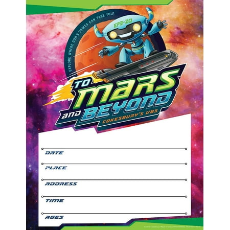 Vacation Bible School (Vbs) 2019 to Mars and Beyond Small Promotional Poster (Pkg of 2) : Explore Where God's Power Can Take