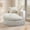 Beige (47"w*47"d*27.5"h), variant on 48.8" Round Chair, Modern Accent Corduroy Comfy Deep Seat Boneless Foam Floor Single Circle Chaise Sofa Chair with 3 Pillows for Living Room, No Assembly Required Beige (47" W*47" D*27.5" H)