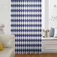 thumbnail image 6 of Blue Plaid Sheer Curtains 54" Long, Modern Minimalist Geometric Gingham Checkered Light Filering Curtains, Breathable Simi Curtain Privacy Drapes for Kitchen Bathroom Nursery Small Window Treatment, 6 of 9
