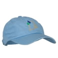 thumbnail image 5 of Rhode Island Common Blue Violet with Map Embroidered Unstructured Washed Cap - Blue OSFM, 5 of 5