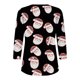 thumbnail image 5 of Puntoco Blusa informal de cuello redondo con mangas 3/4 cortas y estampado a la moda para mujer, 5 of 5